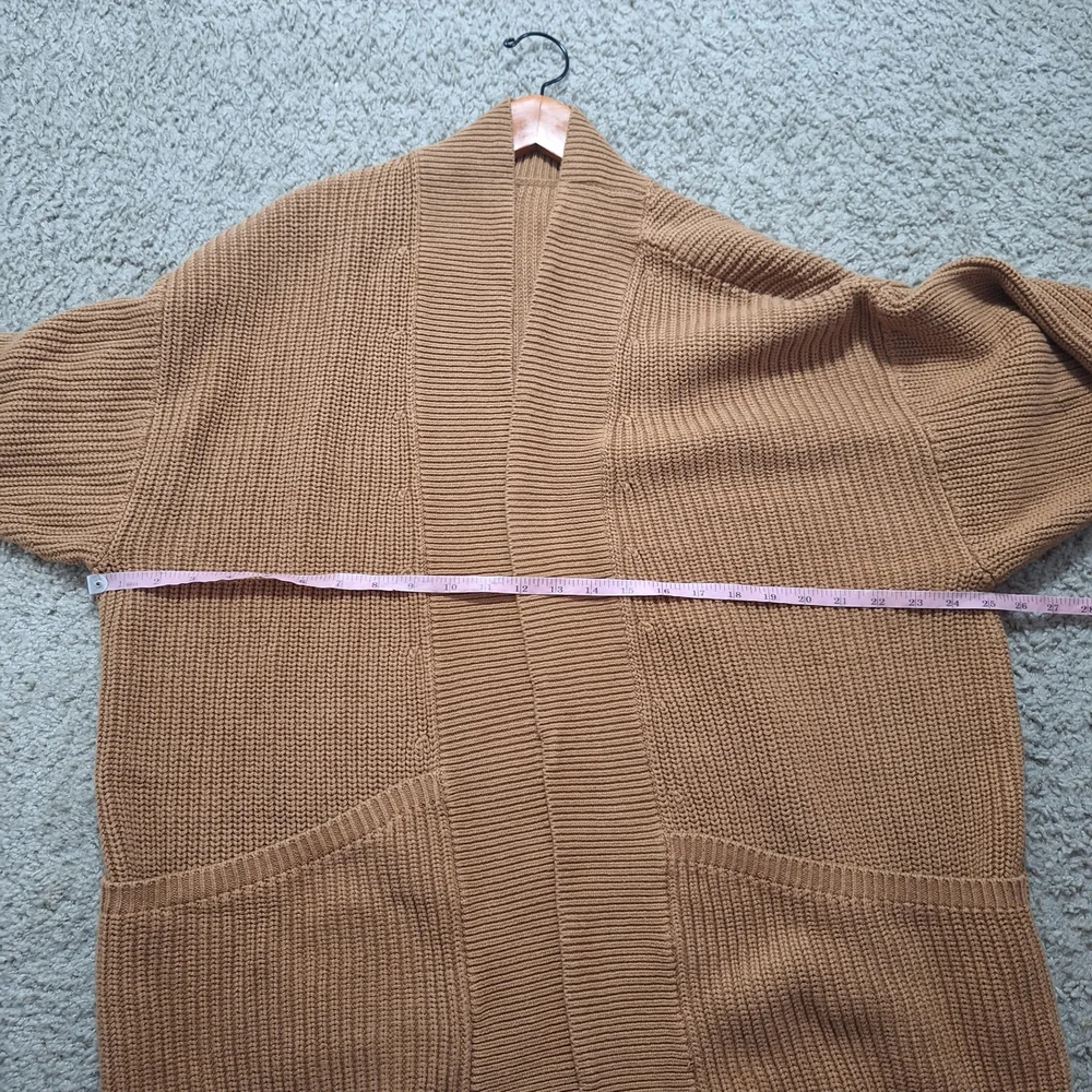 NWT Pact Organic Cotton Knit Camel Brown Sweater Cardigan Size M/L